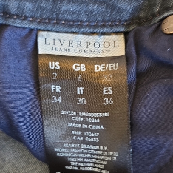 Liverpool Jeans Company Sadie Straight Leg Jeans EUC - Women's Size 2/26S - Picture 11 of 12